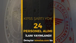 Sağlık Bakanlığı 24 İşçi Alacak ( İzmir İl Sağlık )