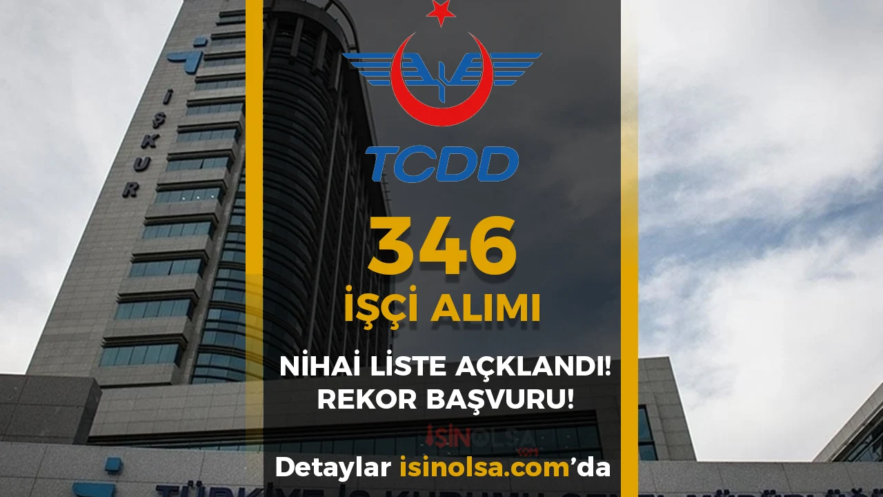 TCDD 346 İşçi Alımı İçin Nihai Listeyi Açıkladı! 14.670 Aday Kuraya Katılacak