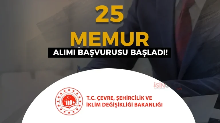 Çevre Bakanlığı 25 Memur Alımı 2026 Başladı!( Uzman Yardımcısı )