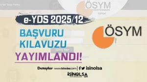 e-YDS 2025/12 (İngilizce) Başvurusu Başladı!