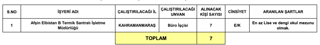EÜAŞ 22 Daimi İşçi Alımı Yapacak! 1 image 145