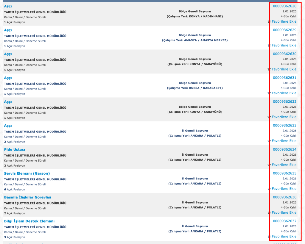 TİGEM 254 İşçi Alımı Başvurusu Başladı! İŞKUR İş İlanı No ile Başvuru Detayları 1 image 168