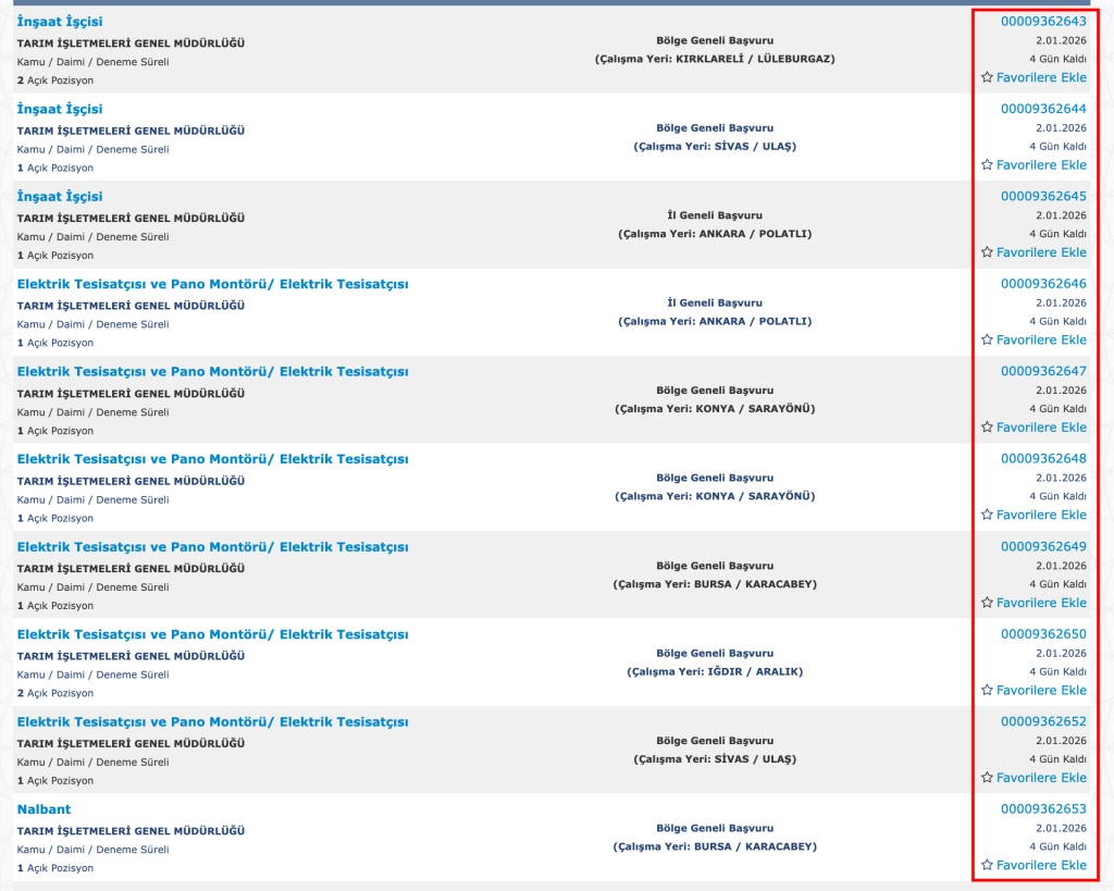 TİGEM 254 İşçi Alımı Başvurusu Başladı! İŞKUR İş İlanı No ile Başvuru Detayları 3 image 170