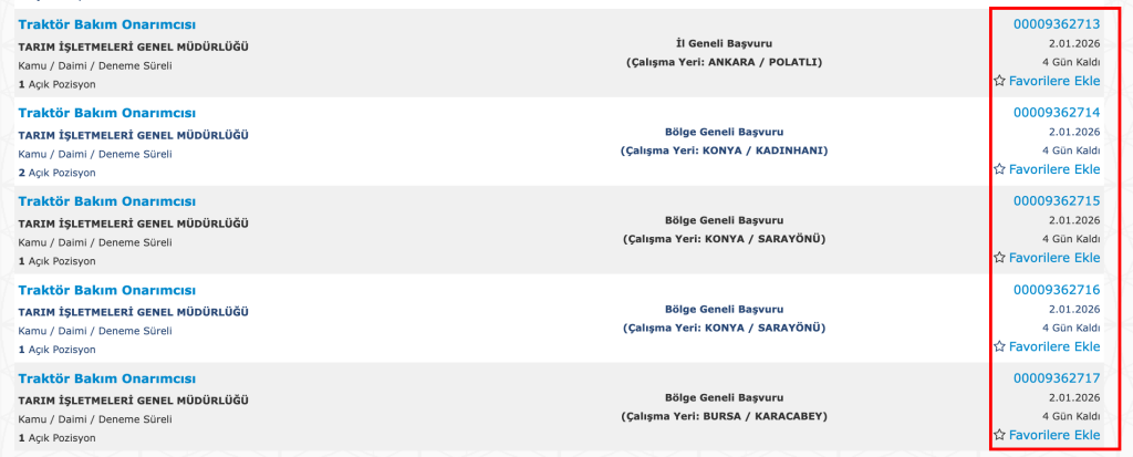 TİGEM 254 İşçi Alımı Başvurusu Başladı! İŞKUR İş İlanı No ile Başvuru Detayları 10 image 177