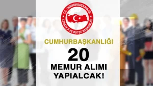Cumhurbaşkanlığı SBB 20 Memur Alımı ( Uzman Yardımcısı )