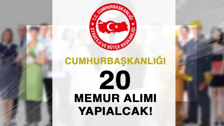 Cumhurbaşkanlığı SBB 20 Memur Alımı ( Uzman Yardımcısı )