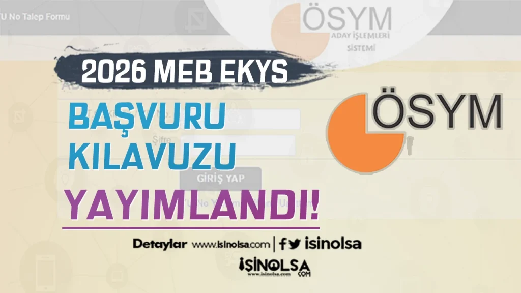 2026-MEB-EKYS Başvuru Kılavuzu Yayımlandı! 1 2026 MEB EKYS Basvuru Kilavuzu Yayimlandi