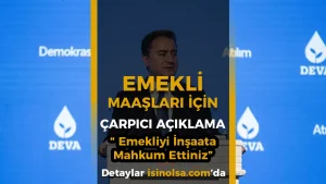 Ali Babacan: “65 Yaşındaki Emekliyi İnşaata Mahkum Ettiniz”