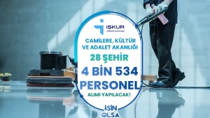 Camilere, Kültür ve Adalat Bakanlığı 4 Bin 534 İUP Personel Alımı Yapacak! Güncel 28 Şehir Liste
