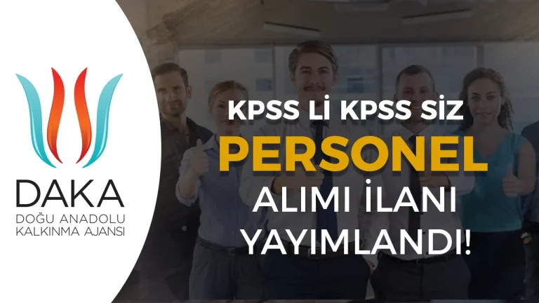 Doğu Anadolu Kalkınma Ajansı 5 Personel Alımı Yapacak