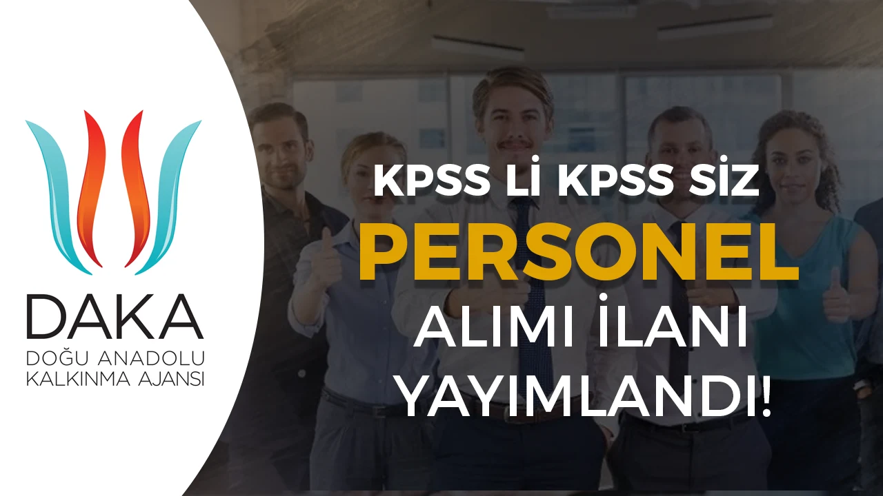 Doğu Anadolu Kalkınma Ajansı 5 Personel Alımı Yapacak
