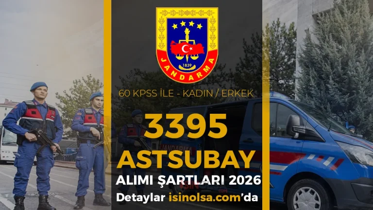 Jandarma 3395 Muvazzaf Astsubay Alımı 2026