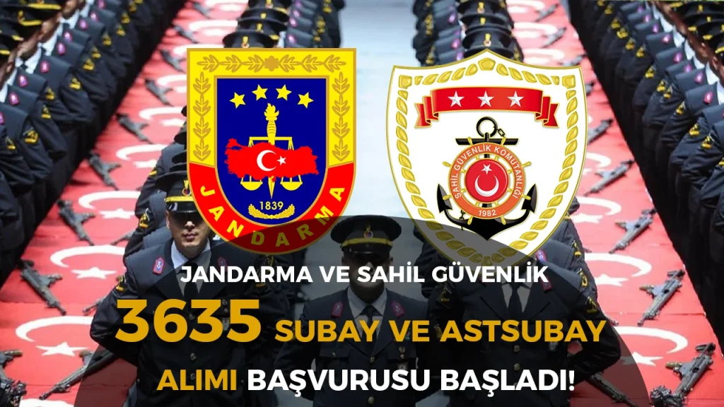 Jandarma ve Sahil Güvenlik 3635 Subay ve Astsubay Alımı 2026 Başvurusu Başladı!