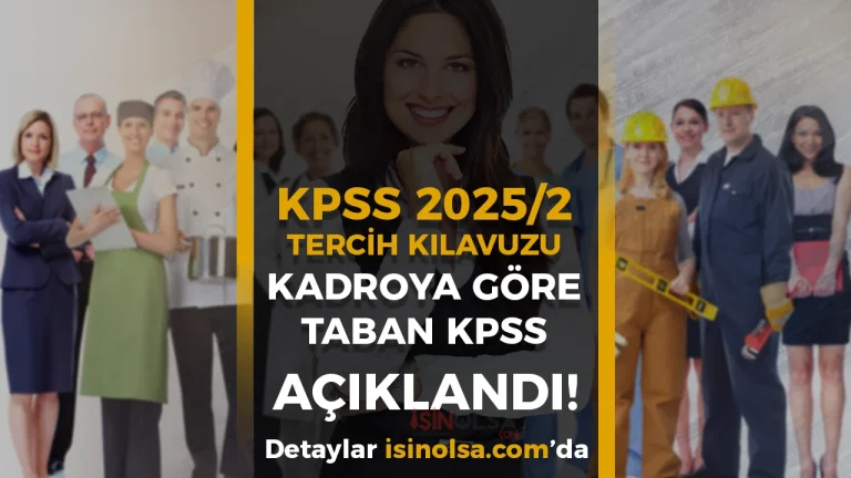 KPSS 2025/2 Tercih Sonuçları Kadroya Göre Taban KPSS Açıklandı!