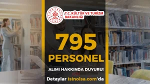 Kültür Bakanlığı 795 Personel Alımı: Kütüphaneci Sözlü Sınav Sonuçları Açıklandı!