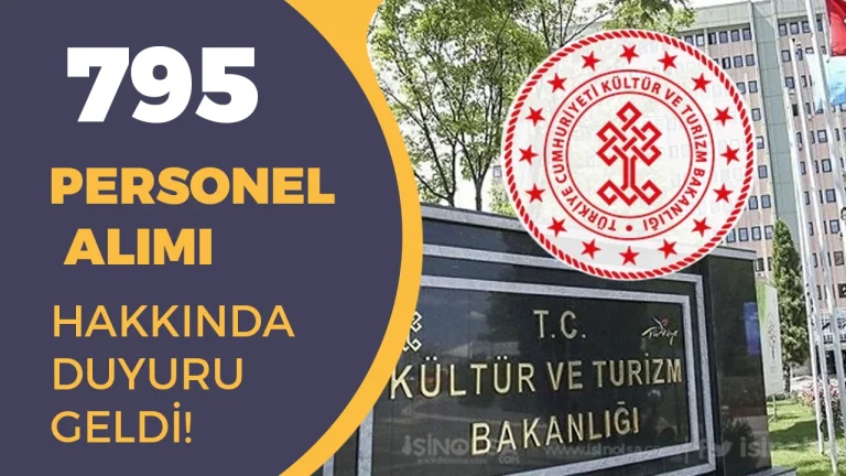 Kültür Bakanlığı 795 Personel Alımı Teknisyen ve Tekniker Sonuçları Duyurusu
