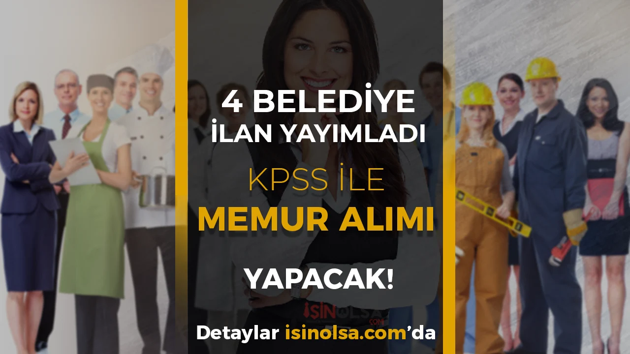 Resmi Gazete’de Yayımlandı: 4 Belediyeden KPSS’li Memur Alımı (29 Ocak 2026)