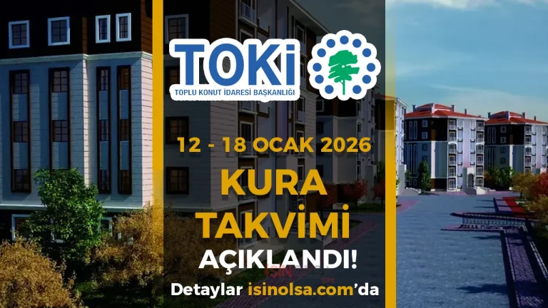 TOKİ 500 Bin Konutta Kura Takvimi: 12-18 Ocak 2026 İl İl Kura Günleri