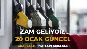 ZAM GELİYOR! 20 Ocak 2026 Güncel Benzin, Motorin ve LPG Fiyatları