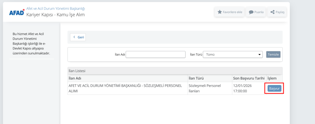AFAD 473 Sözleşmeli Personel Alımı Başvuru Ekranı Açıldı! 4 image 10