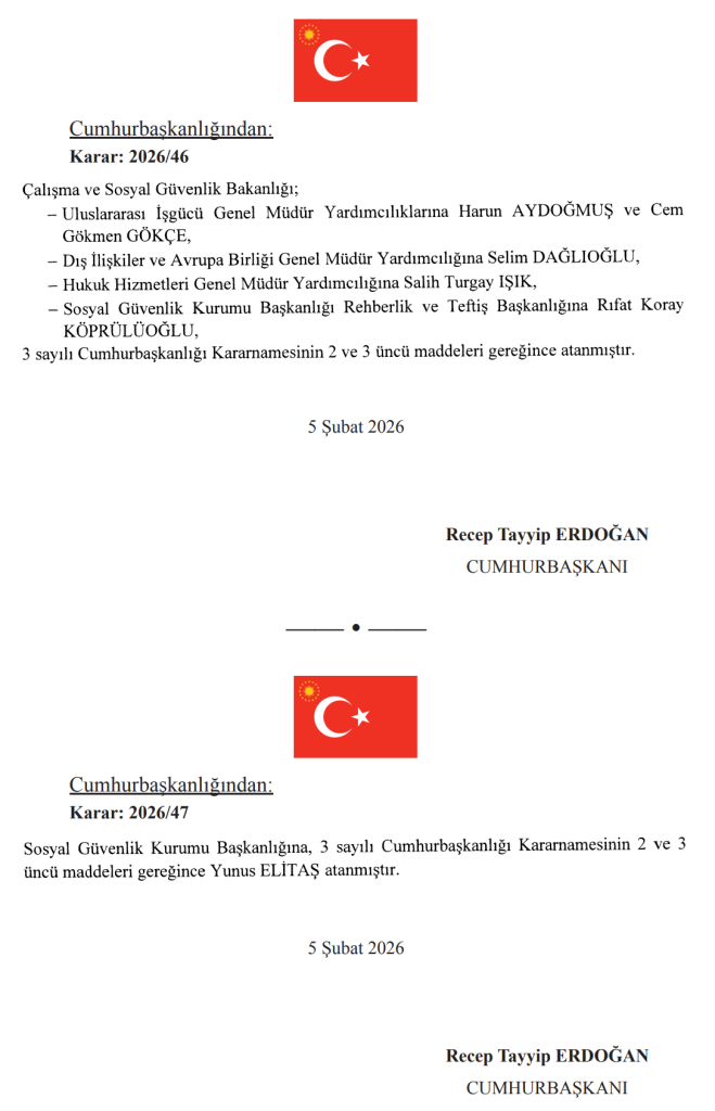 6 Şubat Resmi Gazete Atama Kararı Yayımlandı! 6 image 117