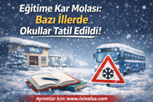 Kar Yağışı Eğitimi Durdurdu: Bazı İllerde Okullar Tatil