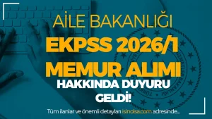 ASHB EKPSS 2026/1 Memur Alımı Hakkında Duyuru!