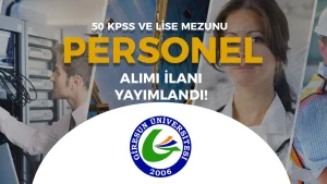 Giresun Üniversitesi Lise Mezunu Destek Personeli Alacak!