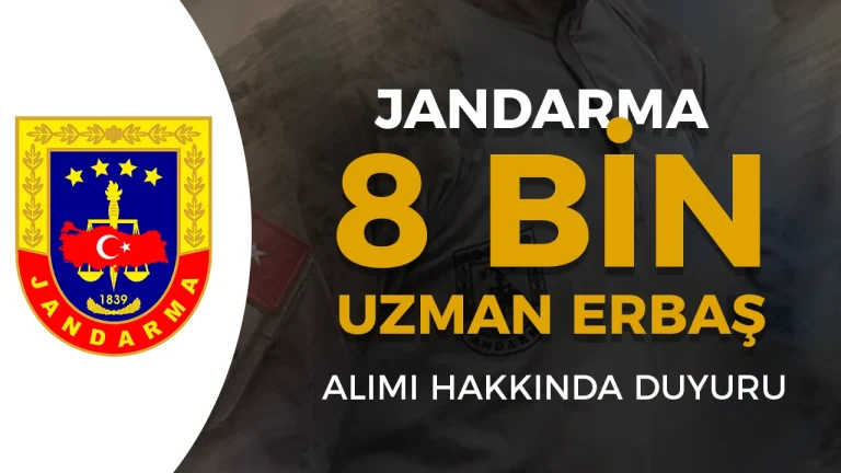 Jandarma 8 Bin Lojistik ve Askeri Uzman Erbaş Alımı Sınav Sonuçları Açıklandı!