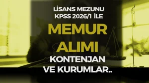 KPSS 20261 Lisans Mezunu Memur Alimi Kontenjanlari ve Kurum Listesi