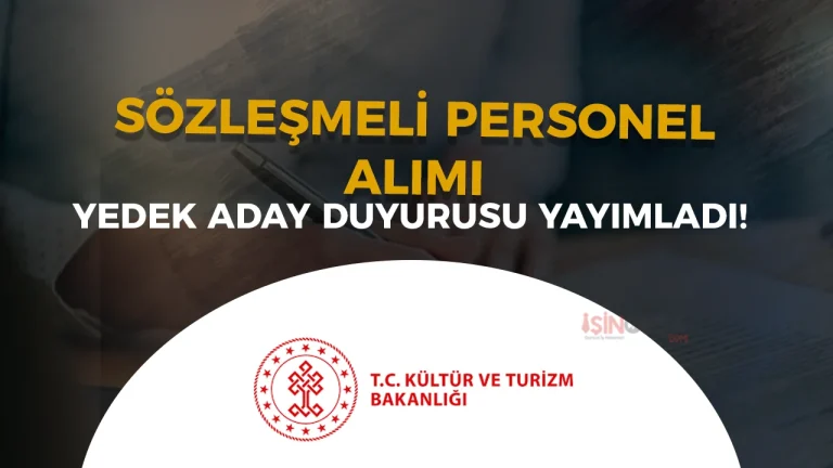 Kültür Bakanlığı 27 Sözleşmeli Personel Alımı Yedek Aday Duyurusu Geldi!