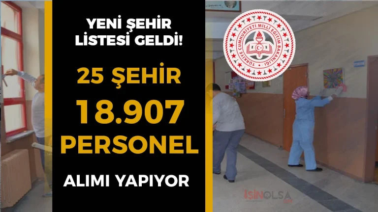 MEB 25 Şehir Okullara 18.907 TYP Personel Alımı 2026 Şubat Güncel İlan Listesi