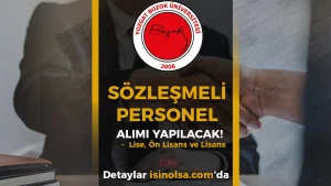 Yozgat Bozok Üniversitesi Hastanesi 16 Sözleşmeli Personel Alacak!