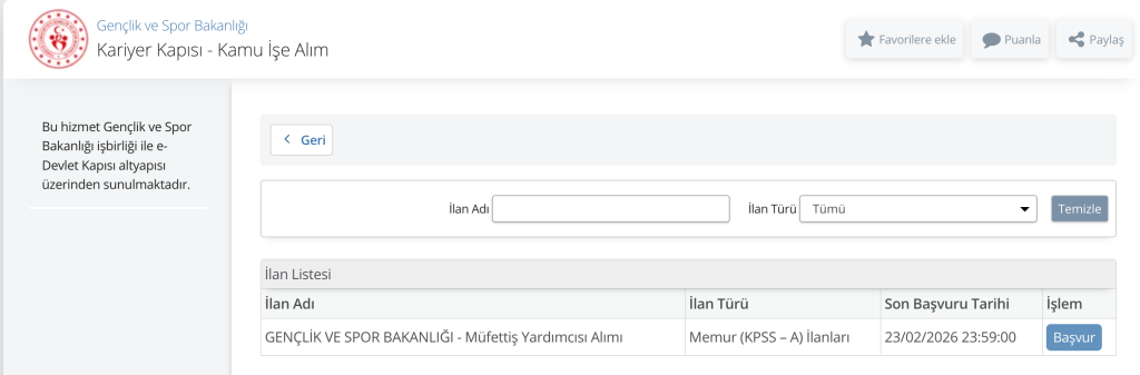 GSB 2026 yılı 50 Memur Alımı Başvurusu Başladı! 4 image 17