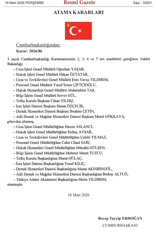 19 Mart Resmi Gazete Atama Kararı Yayımlandı! 4 image 316