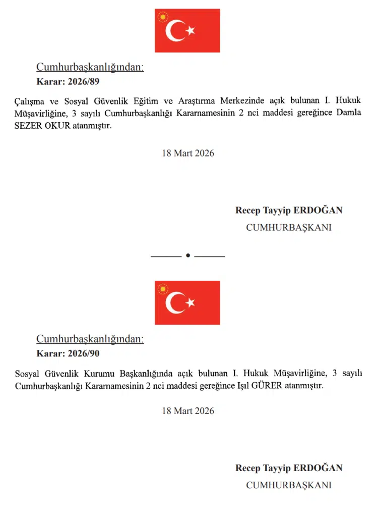 19 Mart Resmi Gazete Atama Kararı Yayımlandı! 6 image 318