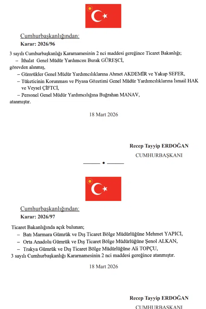 19 Mart Resmi Gazete Atama Kararı Yayımlandı! 11 image 323