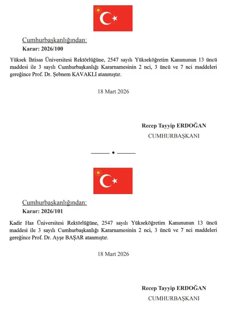 19 Mart Resmi Gazete Atama Kararı Yayımlandı! 13 image 325