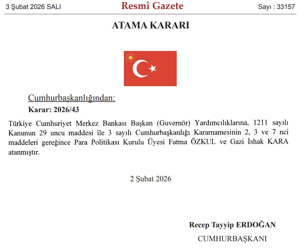 TCMB’ye İki Yeni Başkan Yardımcısı Atandı! Resmi Gazete’de Yayımlandı 4 image