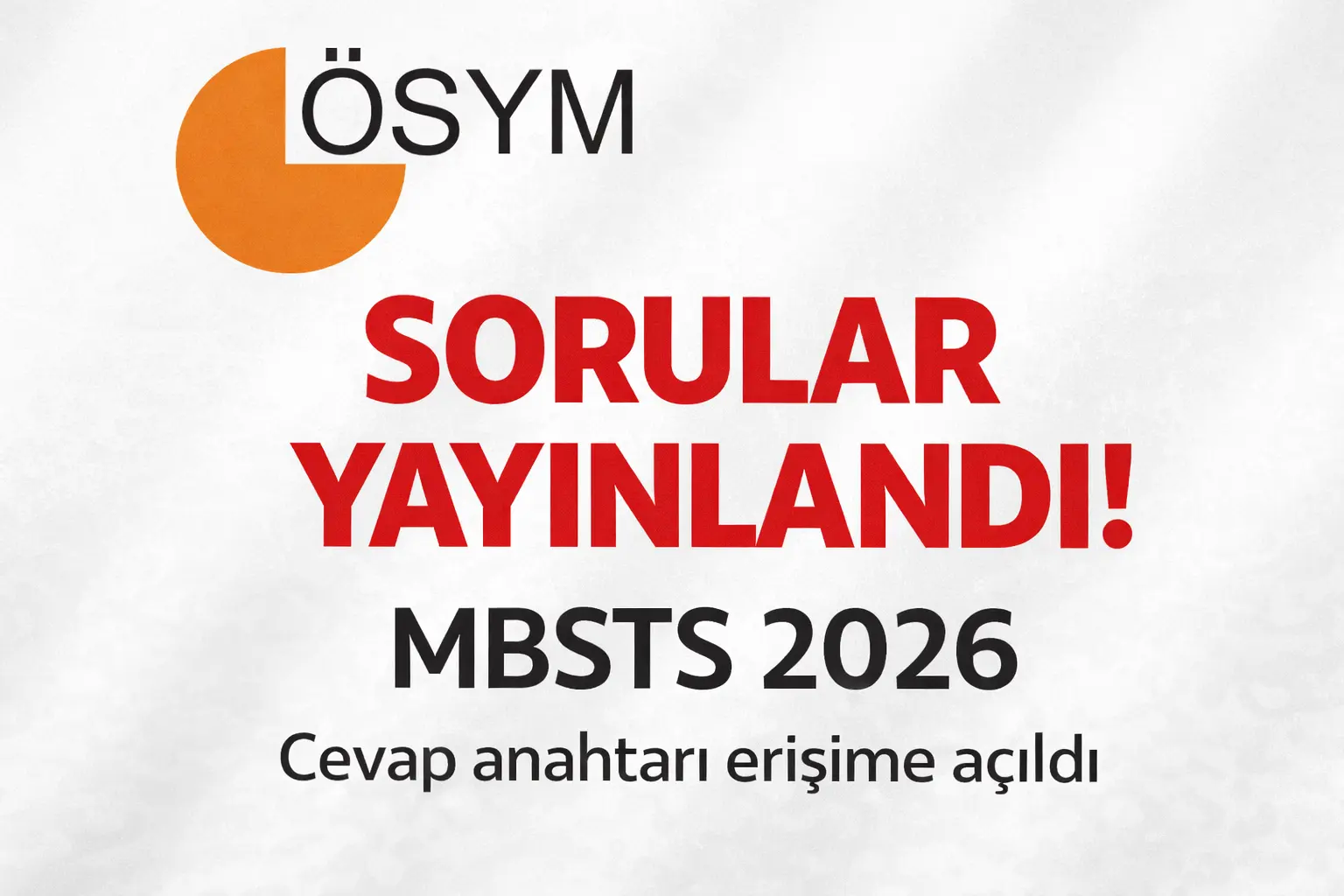 2026 DİB MBSTS Soru Kitapçığı ve Cevap Anahtarı Yayımlandı! ÖSYM Açıkladı
