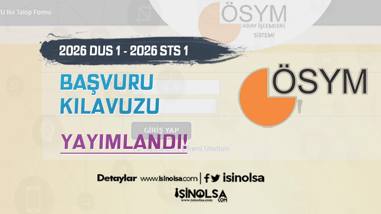 2026 DUS 1. Dönem Sınavı ile 2026 STS Diş Hekimliği 1. Dönem Sınavı Başvurusu Başladı!