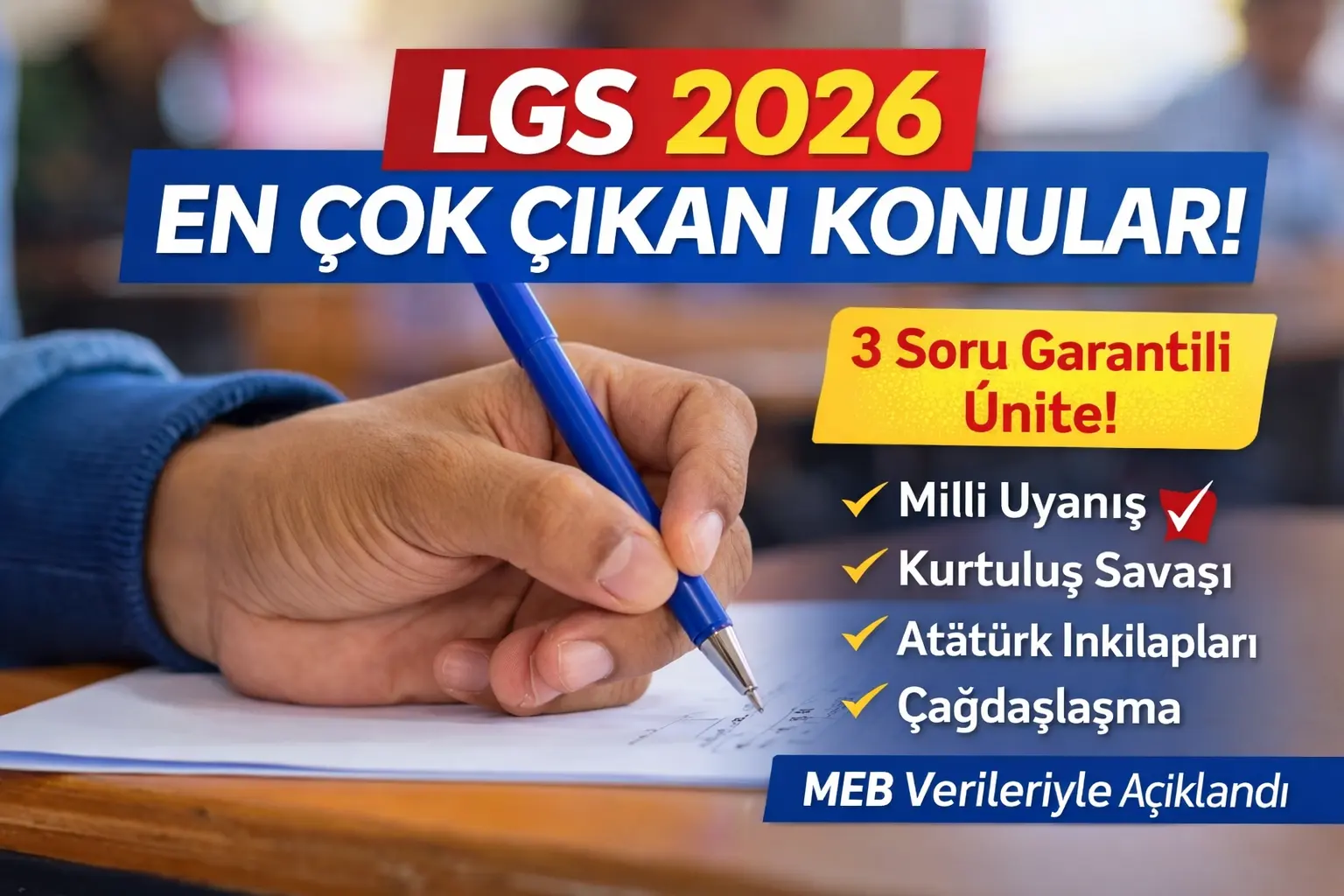 2026 LGS İnkılap Tarihi Konuları ve En Çok Çıkan Sorular!