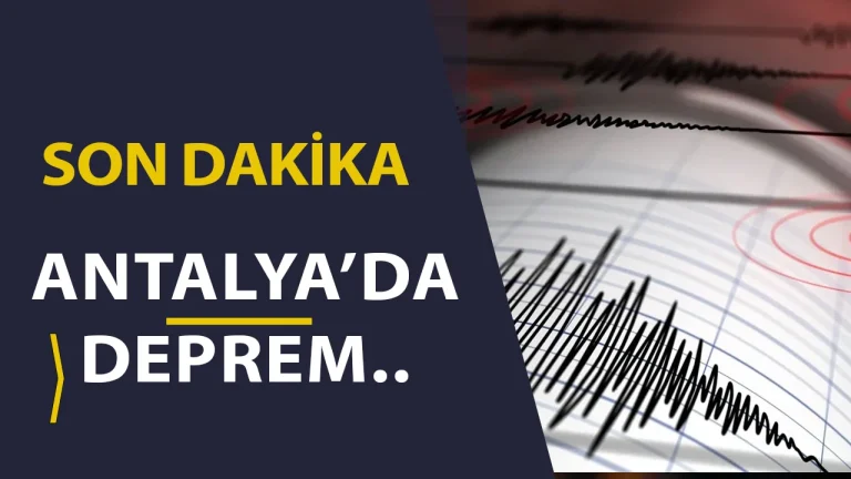 Antalya Açıklarında 4.1 Büyüklüğünde Deprem Meydana Geldi