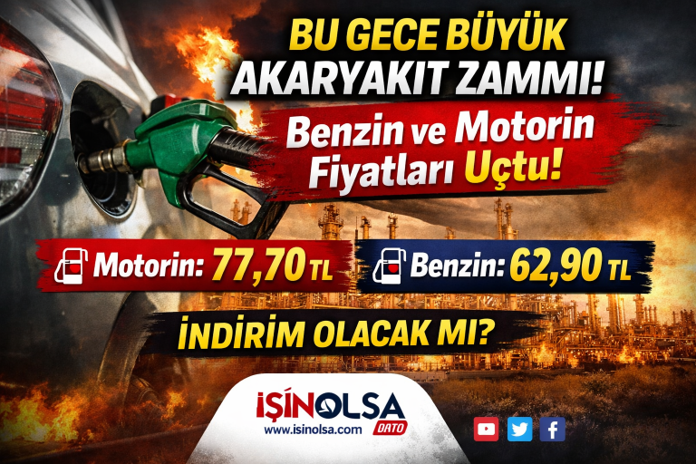 Bu Gece Akaryakıta Büyük Zam! Motorin ve Benzin Fiyatları Netleşti