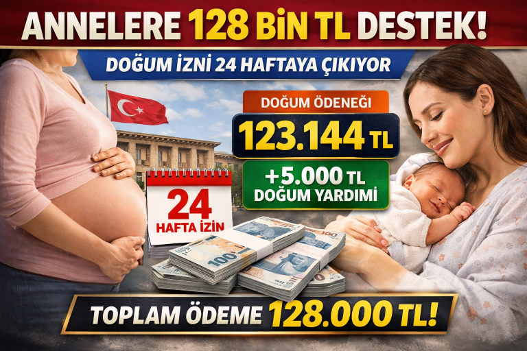 Doğum Yapan Annelere 128 Bin TL Destek! Doğum İzni 24 Haftaya Çıkıyor