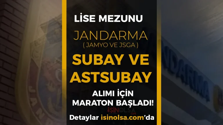 Lise Mezunu Subay ve Astsubay Adayları İçin Maraton Başladı!  (JAMYO – JSGA)
