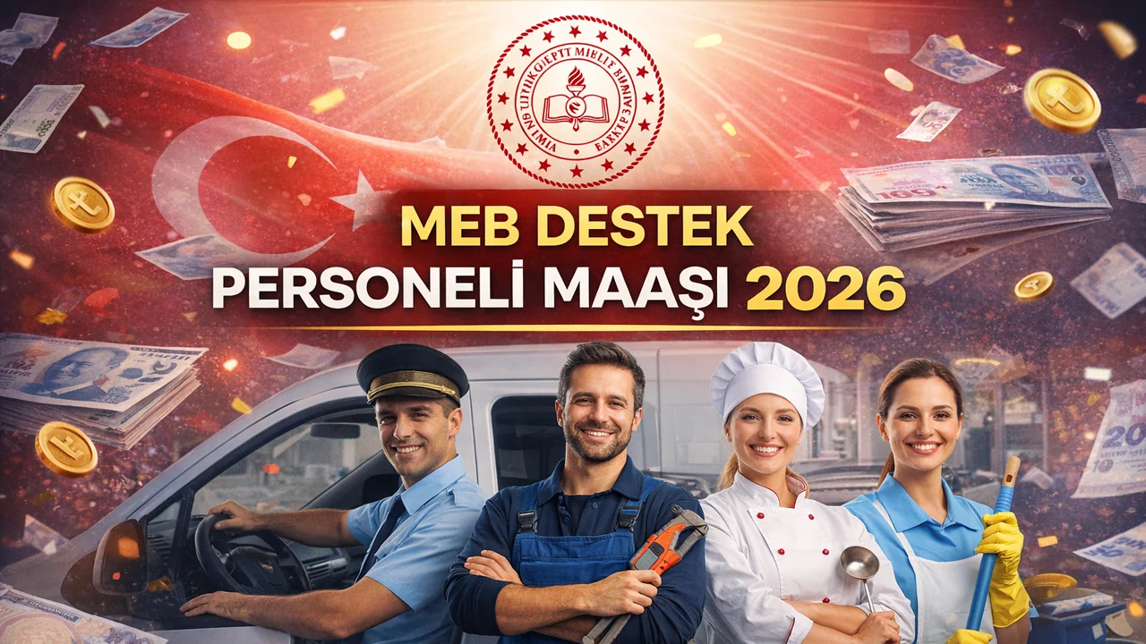 MEB Destek Personeli Maaşı 2026 (Şoför, Kaloriferci, Aşçı, Kat Görevlisi, Yardımcı Hizmetler)