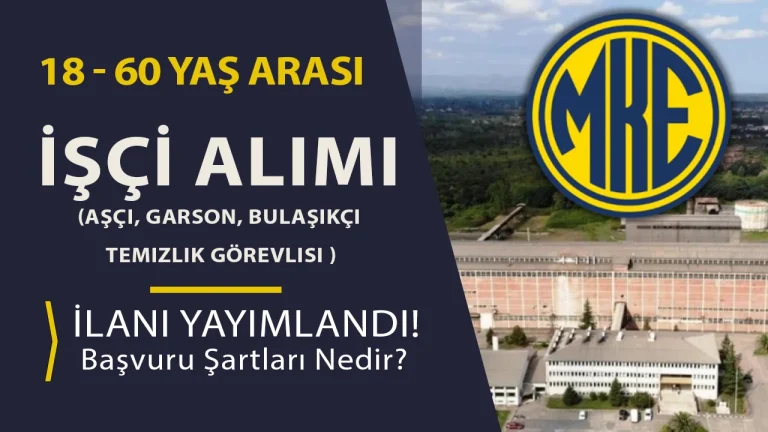 MKE İŞKUR İle Aşçı, Garson, Bulaşıkçı ve Temizlik Görevlisi Alımı Yapıyor