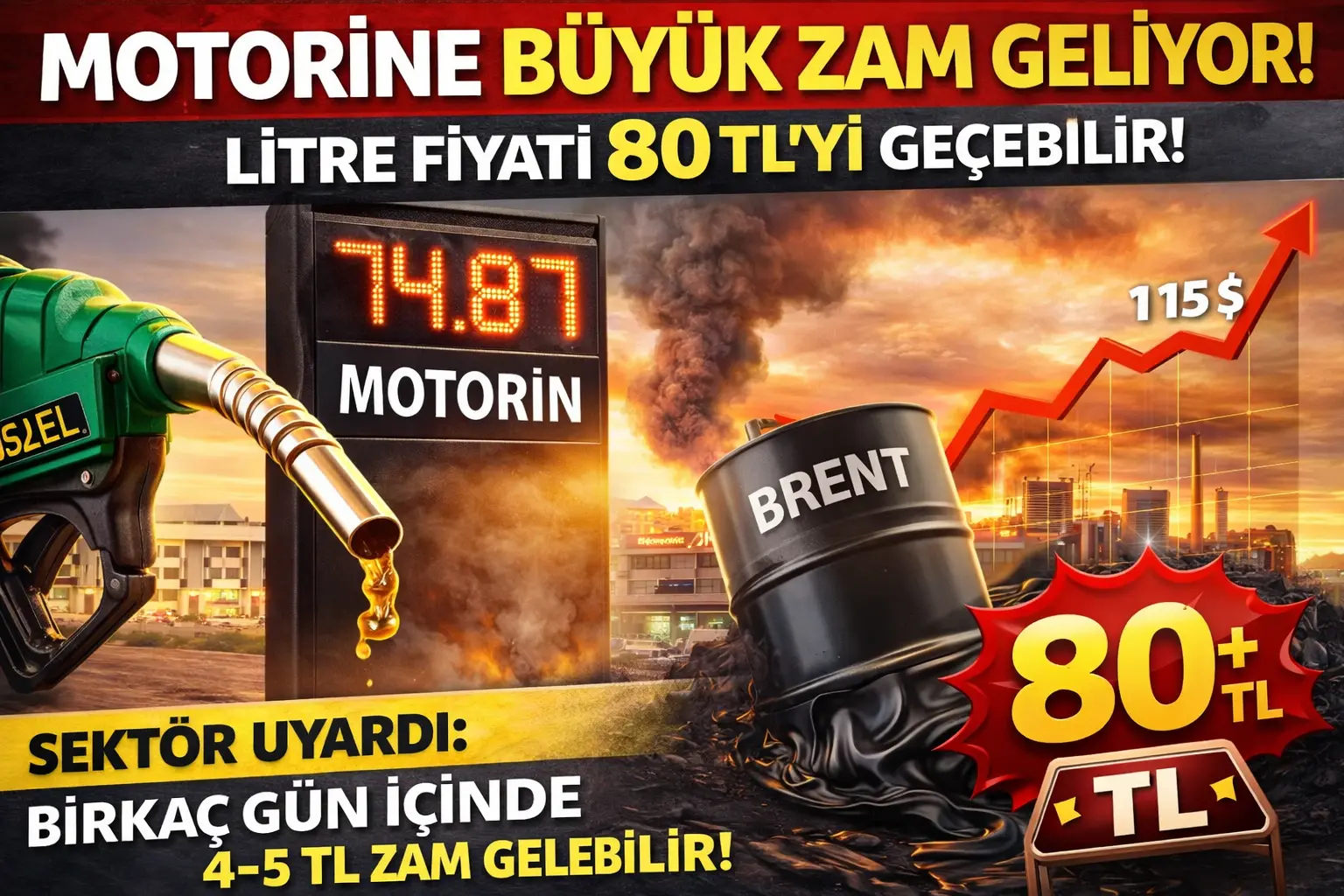 Motorine Büyük Zam Geliyor! 80 TL Seviyesi Kapıda