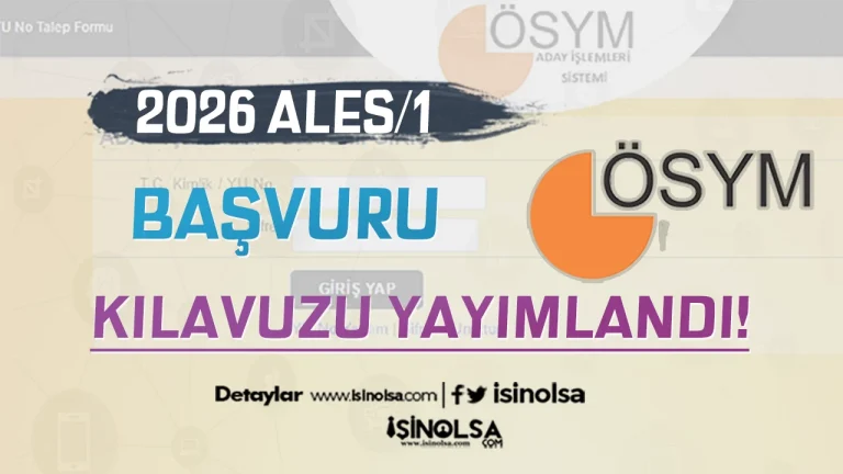 ÖSYM 2026 ALES/1 Başvuru Kılavuzu Yayımlandı!